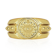 Signet Evil Eye Gold Ring