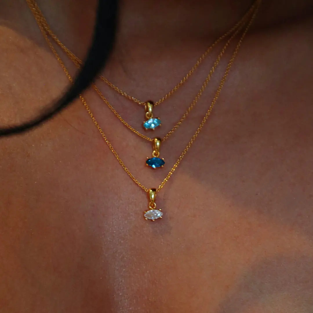 Birthstone necklace stack