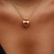 Ruby love heart necklace