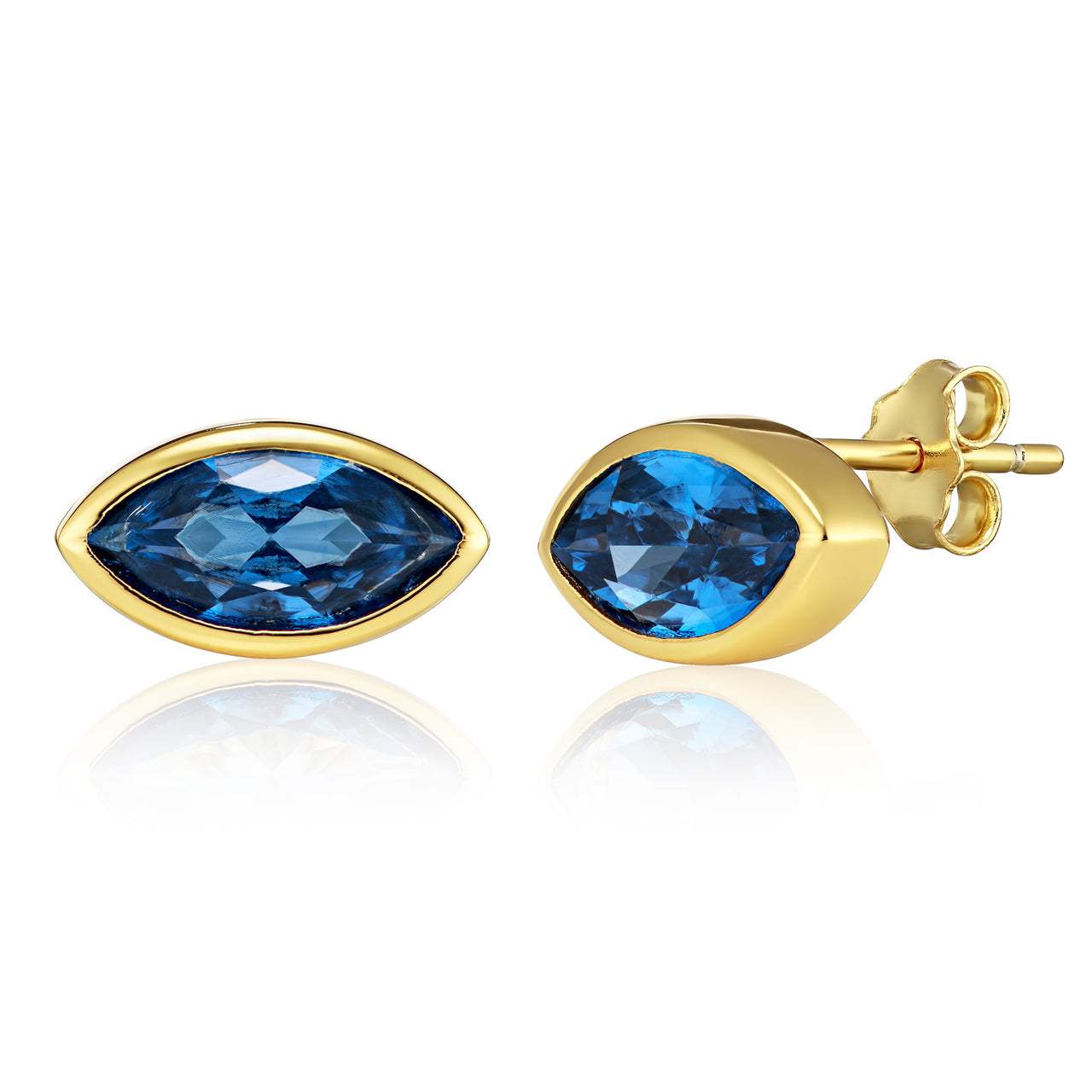 Topaz Evil Eye Earrings