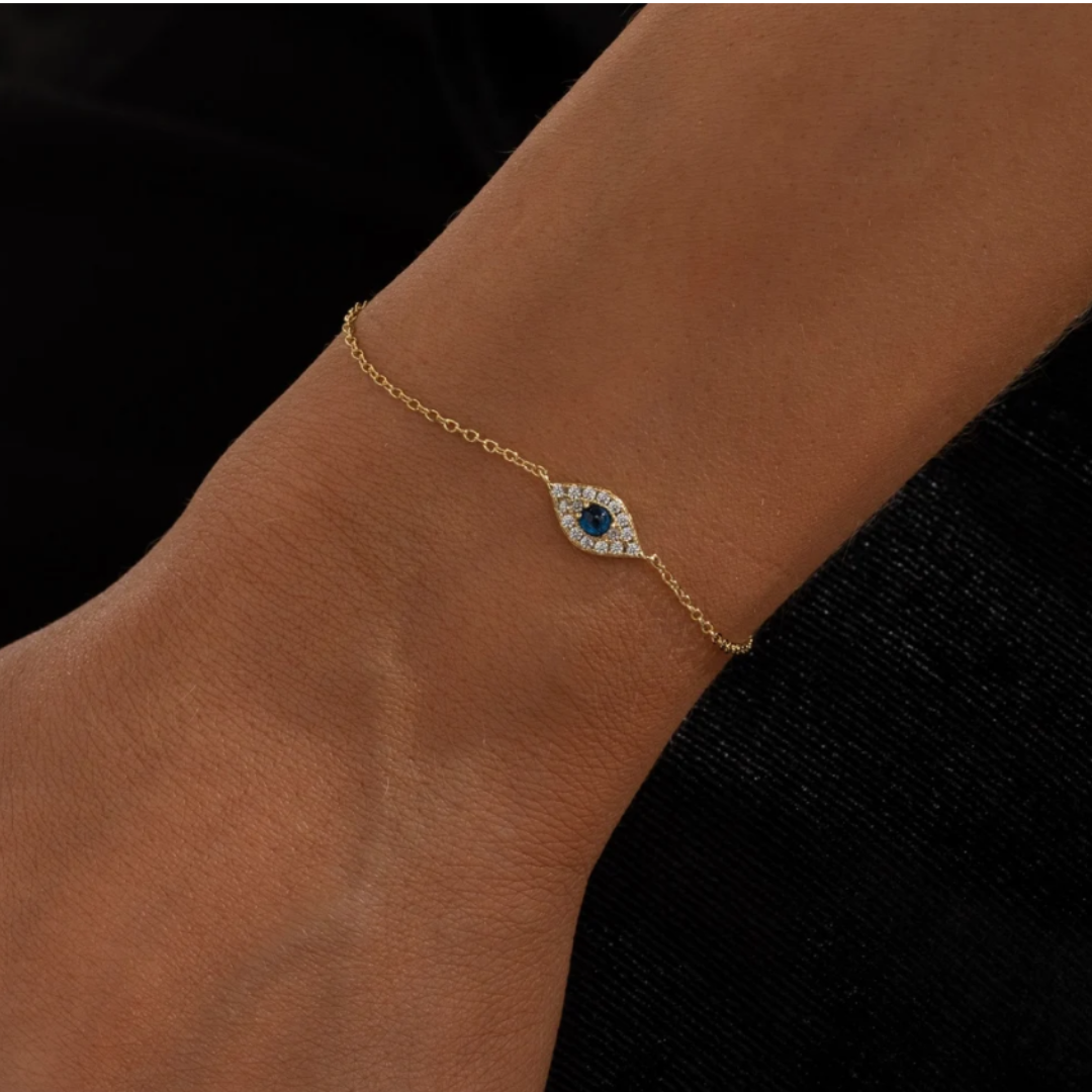 Sapphire Evil Eye bracelet