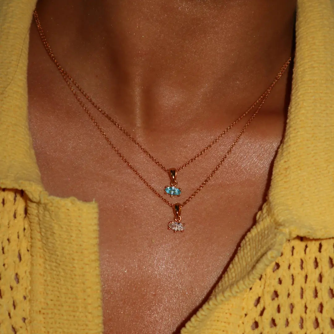 April Birthstone necklace