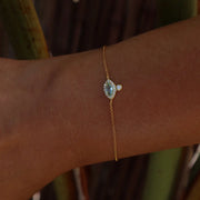 Aquamarine Evil Eye Bracelet